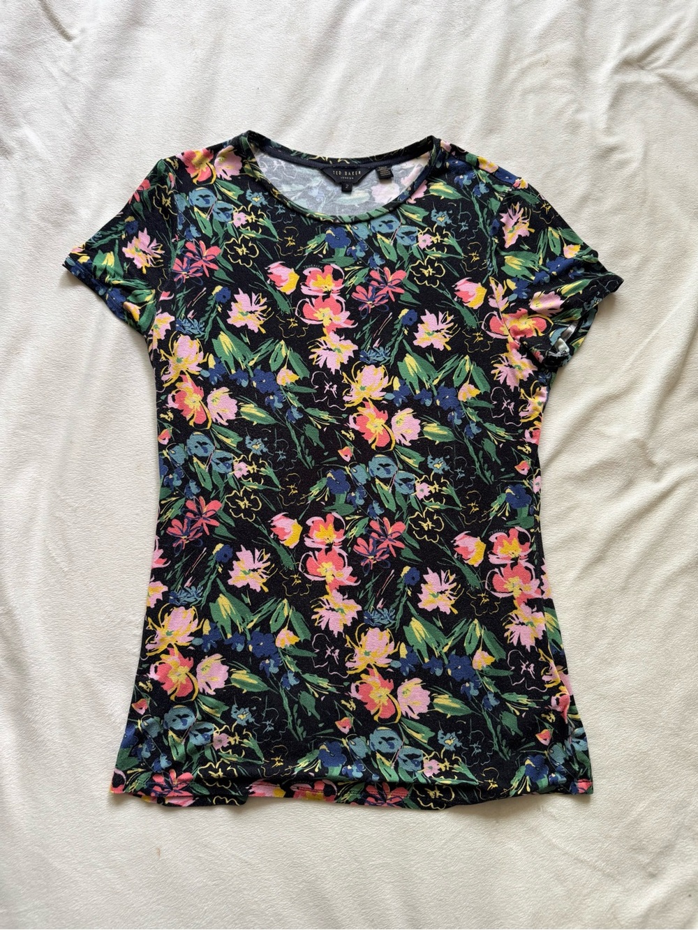 Ted Baker London floral crew neck tee shirt